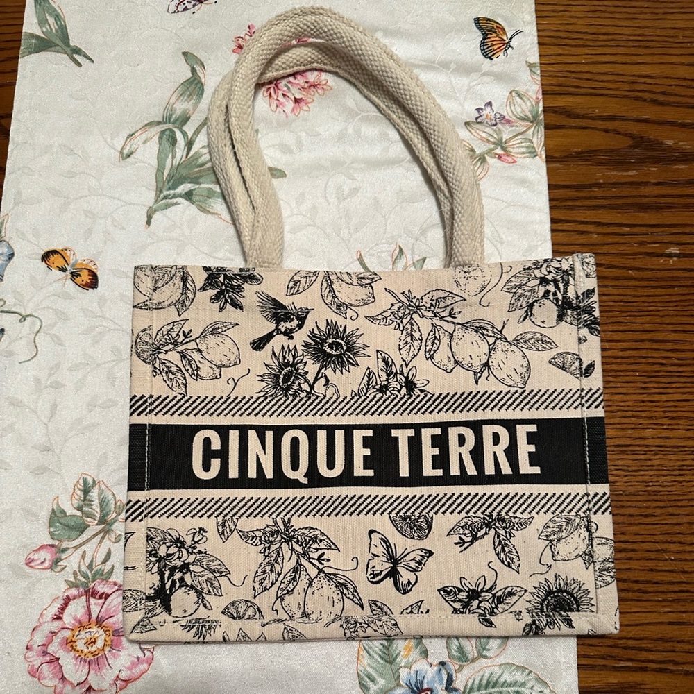 Black and Cream Tote Bag